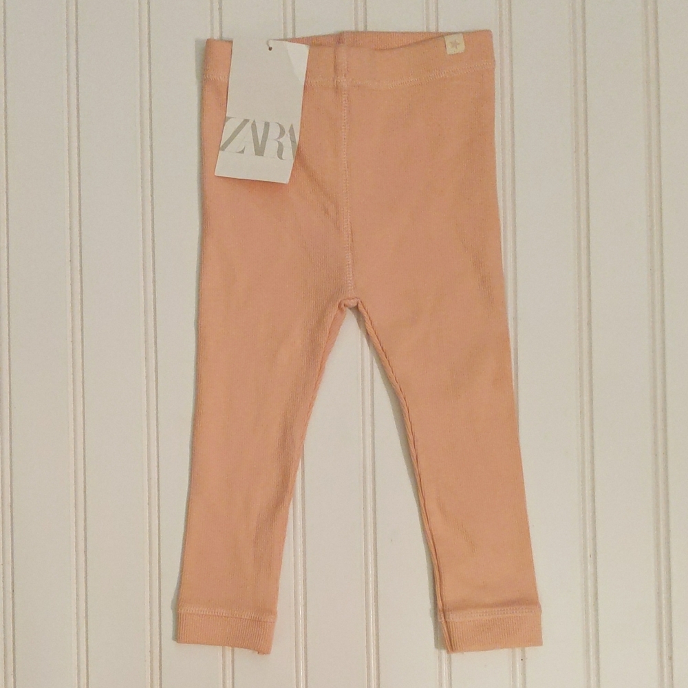 NWT Zara Pink Ribbed Leggings